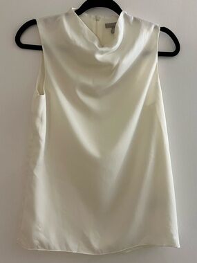 H&M Ivory Draped Cowl Neck Sleeveless Camisole